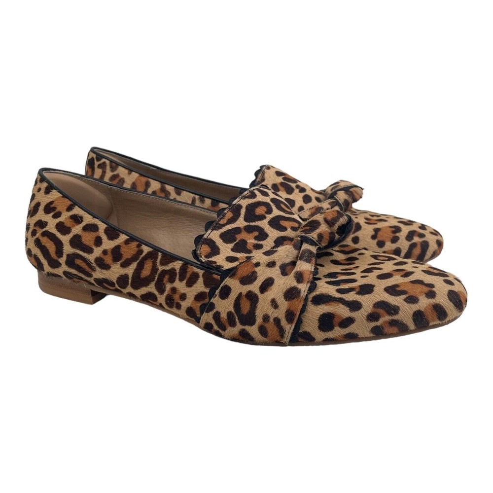 Jack Rogers Women's Size 10 M Calf Hair Animal Print Holly Loafers Flats Leopard